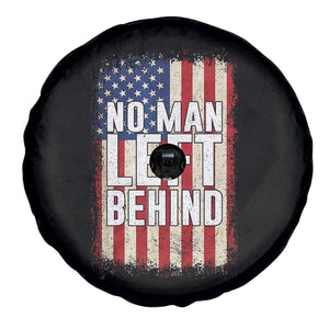 No Man Left Behind Patriotic Spare Tire Cover Distressed American Flag TS02 Print Your Wear