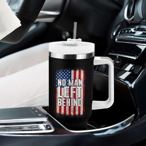 No Man Left Behind Patriotic Tumbler With Handle Distressed American Flag TS02 Print Your Wear