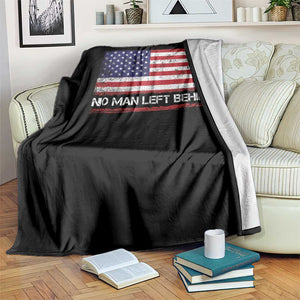 No Man Left Behind Distressed USA Flag Throw Blanket Patriotic US Military Brotherhood TS02 Print Your Wear