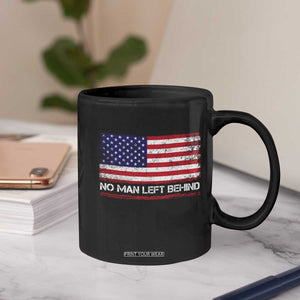 No Man Left Behind Distressed USA Flag Coffee Mug Patriotic US Military Brotherhood TS02 Print Your Wear