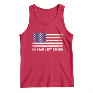 No Man Left Behind Distressed USA Flag Tank Top Patriotic US Military Brotherhood TS02 Red Print Your Wear