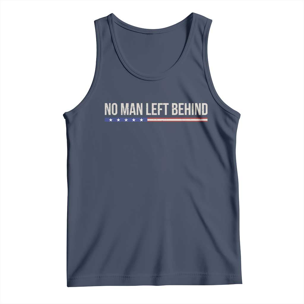 No Man Left Behind Minimalist Patriotic Flag Tank Top US Military Brotherhood Pride TS02 Navy Print Your Wear