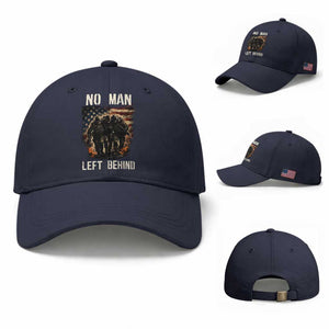 No Man Left Behind Soldiers Brotherhood Baseball Cap American Flag US Military TS02 Baseball Cap Universal Fit Navy Print Your Wear