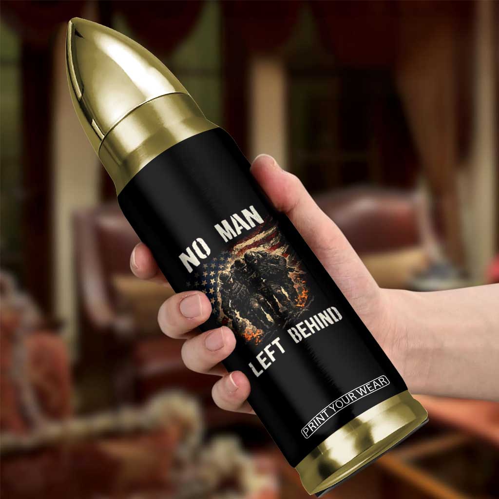 No Man Left Behind Soldiers Brotherhood Bullet Tumbler American Flag US Military TS02 Print Your Wear