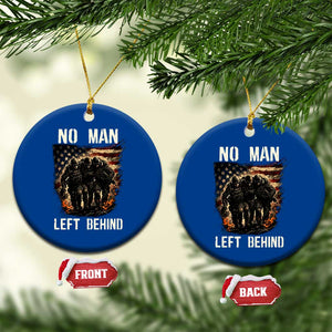 No Man Left Behind Soldiers Brotherhood Ceramic Ornament American Flag US Military TS02 1pc Blue Print Your Wear