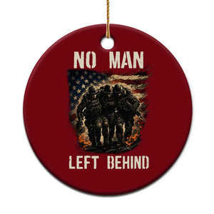 No Man Left Behind Soldiers Brotherhood Ceramic Ornament American Flag US Military TS02 1pc Red Print Your Wear