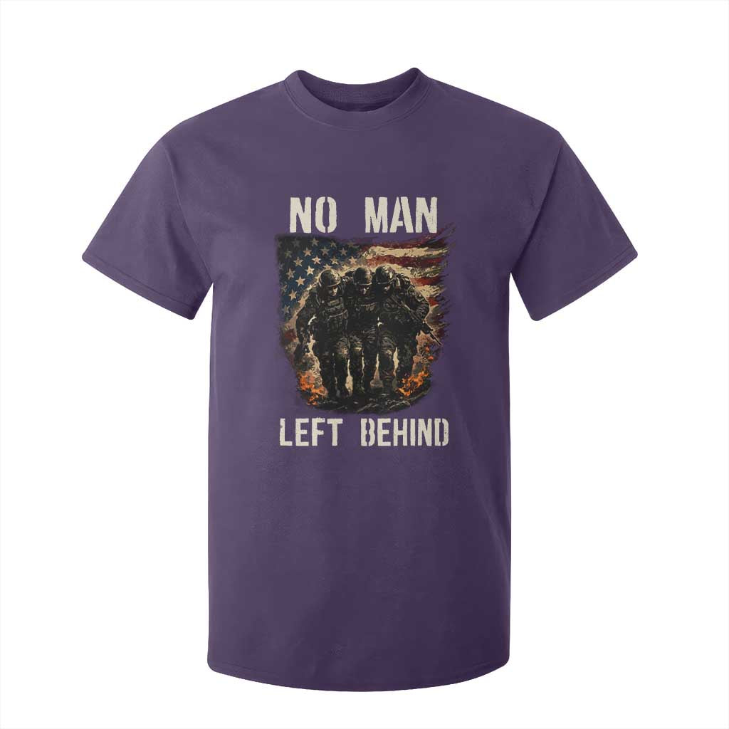 No Man Left Behind Soldiers Brotherhood T Shirt For Kid American Flag US Military TS02 Purple Print Your Wear