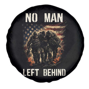 No Man Left Behind Soldiers Brotherhood Spare Tire Cover American Flag US Military TS02 Print Your Wear