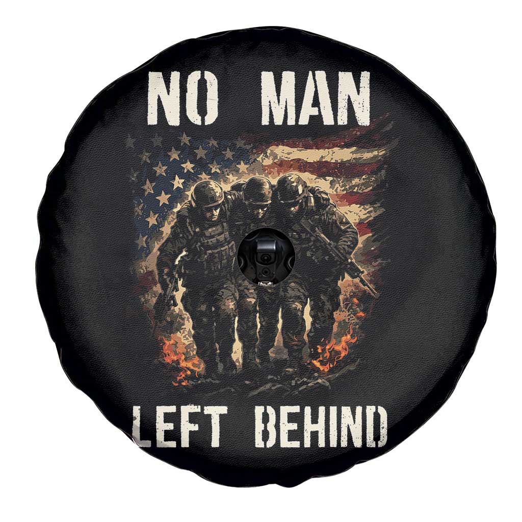 No Man Left Behind Soldiers Brotherhood Spare Tire Cover American Flag US Military TS02 Print Your Wear