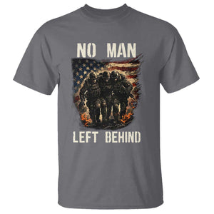 No Man Left Behind Soldiers Brotherhood T Shirt American Flag US Military TS02 Charcoal Print Your Wear