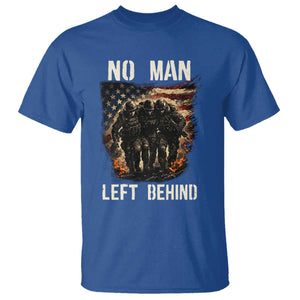No Man Left Behind Soldiers Brotherhood T Shirt American Flag US Military TS02 Royal Blue Print Your Wear