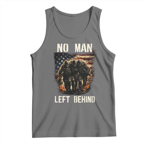 No Man Left Behind Soldiers Brotherhood Tank Top American Flag US Military TS02 Black Heather Print Your Wear