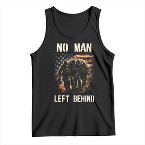 No Man Left Behind Soldiers Brotherhood Tank Top American Flag US Military TS02 Black Print Your Wear