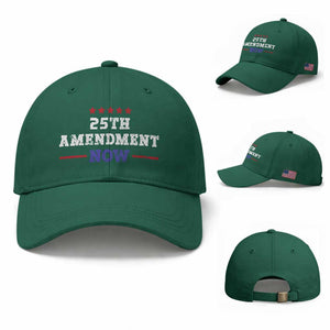 25th Amendment Now Patriotic Baseball Cap Red White and Blue Political Satire TS02 Baseball Cap Universal Fit Irish Green Print Your Wear
