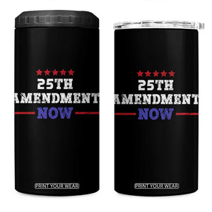 25th Amendment Now Patriotic 4 in 1 Can Cooler Tumbler Red White and Blue Political Satire TS02 One Size: 16 oz Black Print Your Wear