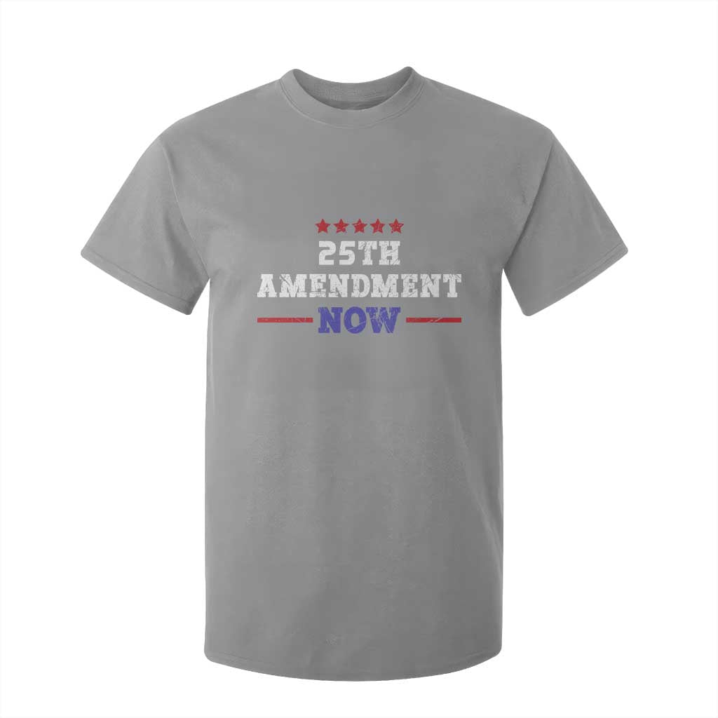 25th Amendment Now Patriotic T Shirt For Kid Red White and Blue Political Satire TS02 Sport Gray Print Your Wear