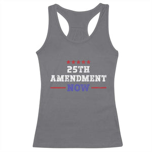 25th Amendment Now Patriotic Racerback Tank Top Red White and Blue Political Satire TS02 Charcoal Print Your Wear
