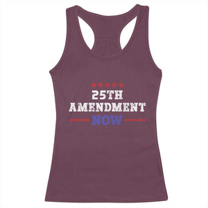 25th Amendment Now Patriotic Racerback Tank Top Red White and Blue Political Satire TS02 Maroon Print Your Wear
