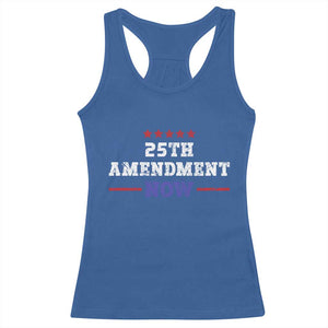 25th Amendment Now Patriotic Racerback Tank Top Red White and Blue Political Satire TS02 Royal Blue Print Your Wear