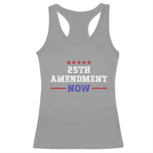 25th Amendment Now Patriotic Racerback Tank Top Red White and Blue Political Satire TS02 Sport Gray Print Your Wear