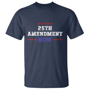 25th Amendment Now Patriotic T Shirt Red White and Blue Political Satire TS02 Navy Print Your Wear