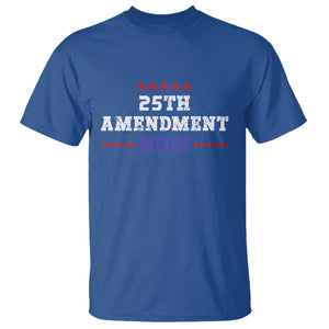 25th Amendment Now Patriotic T Shirt Red White and Blue Political Satire TS02 Royal Blue Print Your Wear