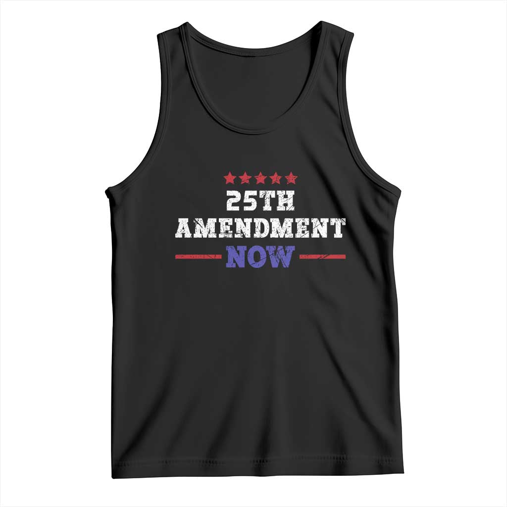 25th Amendment Now Patriotic Tank Top Red White and Blue Political Satire TS02 Black Print Your Wear
