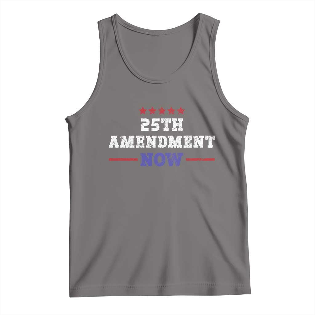 25th Amendment Now Patriotic Tank Top Red White and Blue Political Satire TS02 Deep Heather Print Your Wear