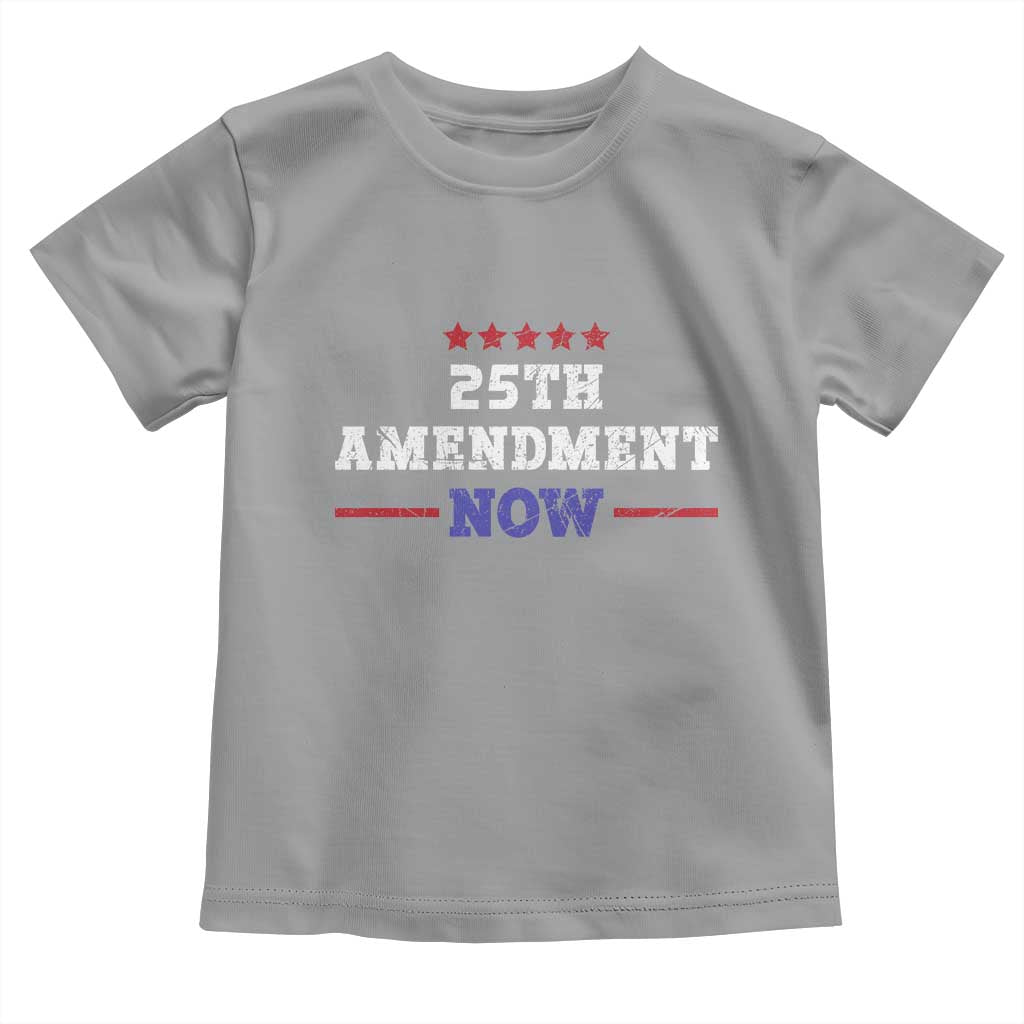 25th Amendment Now Patriotic Toddler T Shirt Red White and Blue Political Satire TS02 Sport Gray Print Your Wear