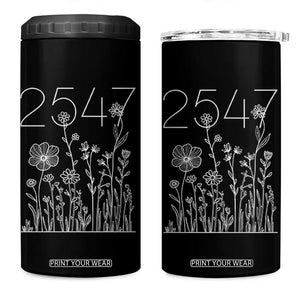 25 47 Floral Wildflower Subtle Graphic 4 in 1 Can Cooler Tumbler Political Satire Patriotic 25th Amendment TS02 One Size: 16 oz Black Print Your Wear