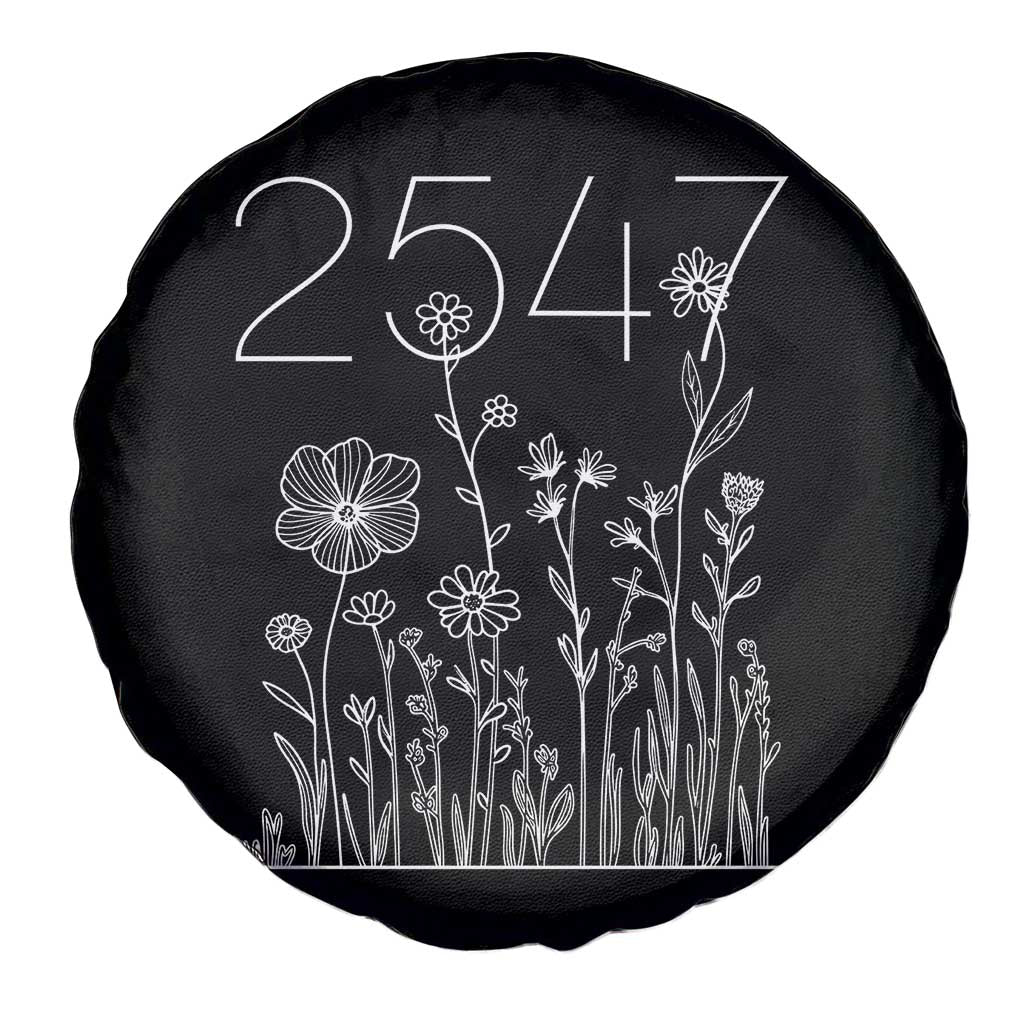 25 47 Floral Wildflower Subtle Graphic Spare Tire Cover Political Satire Patriotic 25th Amendment TS02 Print Your Wear