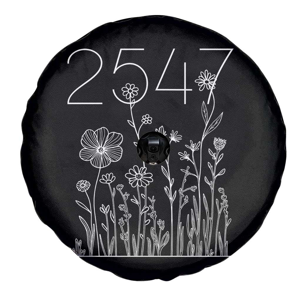 25 47 Floral Wildflower Subtle Graphic Spare Tire Cover Political Satire Patriotic 25th Amendment TS02 Print Your Wear