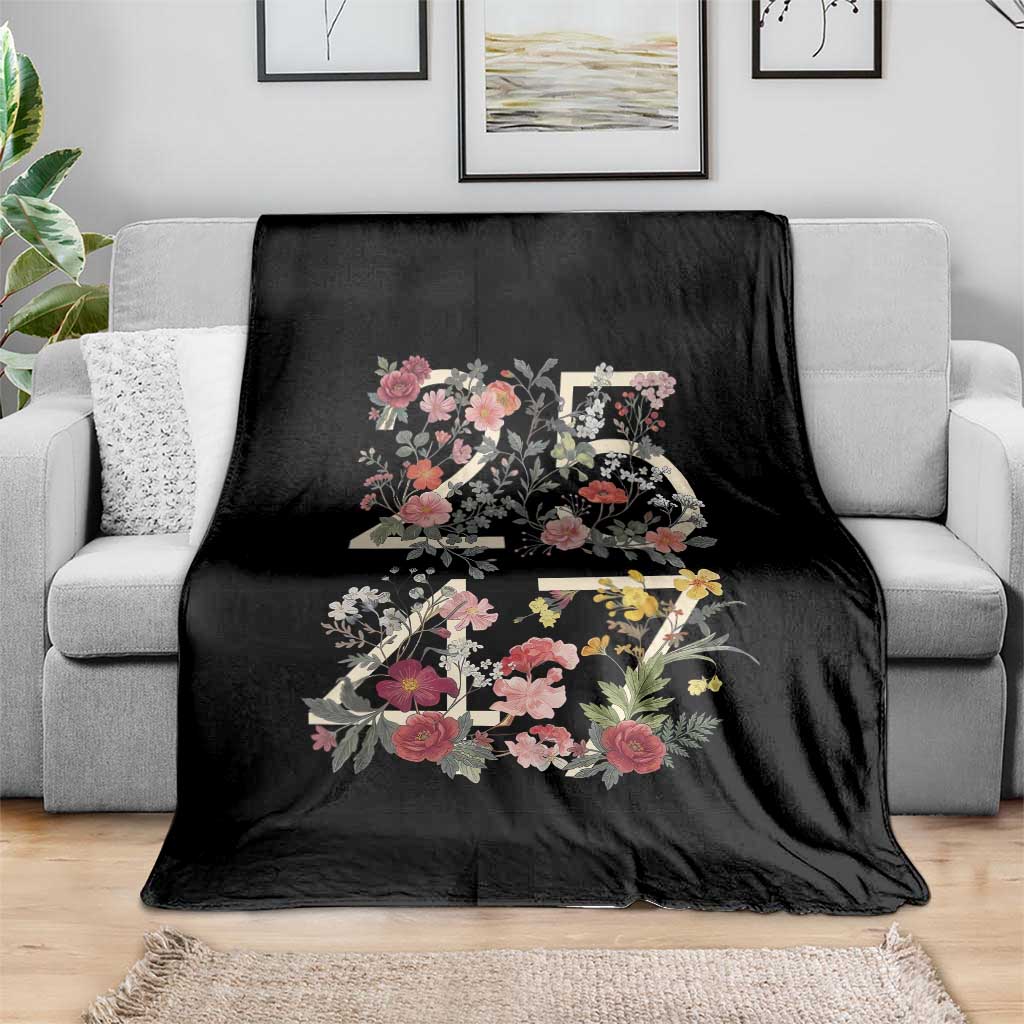 2547 Wildflower Floral Graphic Throw Blanket Subtle Coded 25th Amendment Political Satire Aesthetic TS02 Print Your Wear
