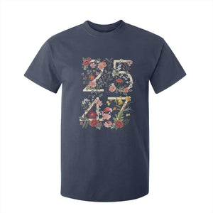 2547 Wildflower Floral Graphic T Shirt For Kid Subtle Coded 25th Amendment Political Satire Aesthetic TS02 Navy Print Your Wear