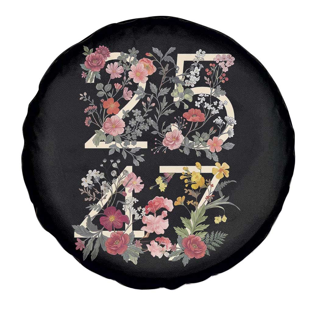 2547 Wildflower Floral Graphic Spare Tire Cover Subtle Coded 25th Amendment Political Satire Aesthetic TS02 Print Your Wear