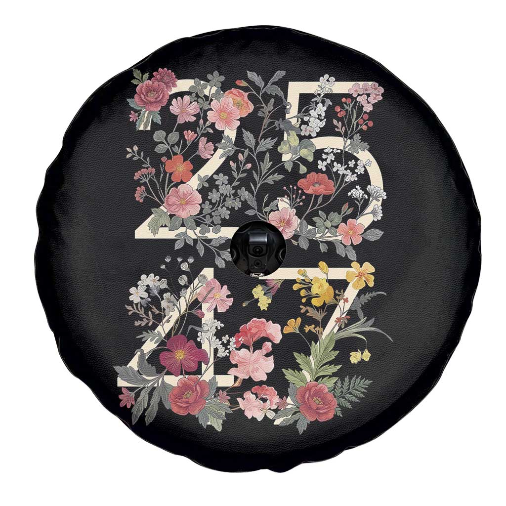 2547 Wildflower Floral Graphic Spare Tire Cover Subtle Coded 25th Amendment Political Satire Aesthetic TS02 Print Your Wear