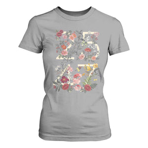 2547 Wildflower Floral Graphic T Shirt For Women Subtle Coded 25th Amendment Political Satire Aesthetic TS02 Sport Gray Print Your Wear