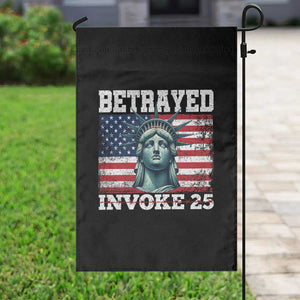 Betrayed Invoke 25 Statue of Liberty Crying Garden Flag 25th Amendment Distressed Flag Political Satire Graphic TS02 Print Your Wear