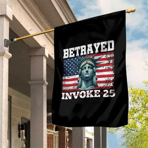 Betrayed Invoke 25 Statue of Liberty Crying Garden Flag 25th Amendment Distressed Flag Political Satire Graphic TS02 Print Your Wear