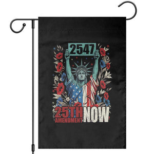25th Amendment Now 2547 Garden Flag Statue of Liberty Floral Political Statement Graphic TS02 Black Print Your Wear