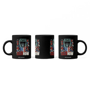 25th Amendment Now 2547 Coffee Mug Statue of Liberty Floral Political Statement Graphic TS02 Print Your Wear