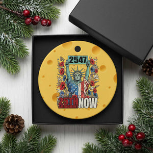 25th Amendment Now 2547 Ceramic Ornament Statue of Liberty Floral Political Statement Graphic TS02 1pc Yellow Cheese Print Your Wear