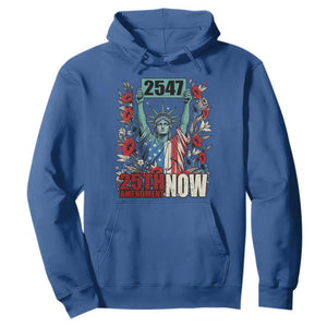 25th Amendment Now 2547 Hoodie Statue of Liberty Floral Political Statement Graphic TS02 Royal Blue Print Your Wear