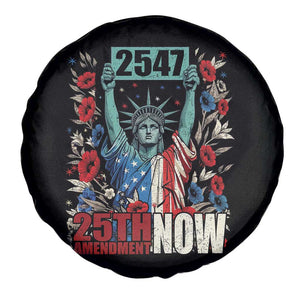 25th Amendment Now 2547 Spare Tire Cover Statue of Liberty Floral Political Statement Graphic TS02 Print Your Wear