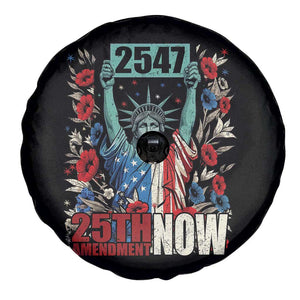 25th Amendment Now 2547 Spare Tire Cover Statue of Liberty Floral Political Statement Graphic TS02 Print Your Wear