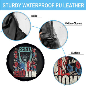 25th Amendment Now 2547 Spare Tire Cover Statue of Liberty Floral Political Statement Graphic TS02 Print Your Wear