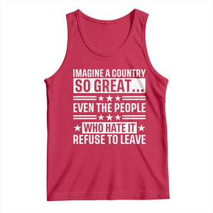 Patriotic American Pride Typography Graphic Tank Top Imagine A Country So Great Sarcasm TS02 Red Print Your Wear