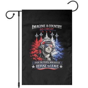 Patriotic George Washington Sunglasses and Fighter Jets Garden Flag Imagine A Country So Great Pride TS02 Black Print Your Wear