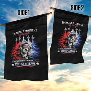 Patriotic George Washington Sunglasses and Fighter Jets Garden Flag Imagine A Country So Great Pride TS02 Print Your Wear