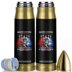 Patriotic George Washington Sunglasses and Fighter Jets Bullet Tumbler Imagine A Country So Great Pride TS02 Black Print Your Wear